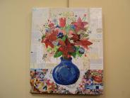 Blue Vase with flowers