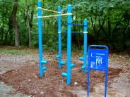Timberform Fitness Route body-pull structure and sign
