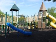 Play structure with both slides