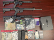 Confiscated drugs and firearms