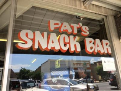 Pat's Snack Bar window