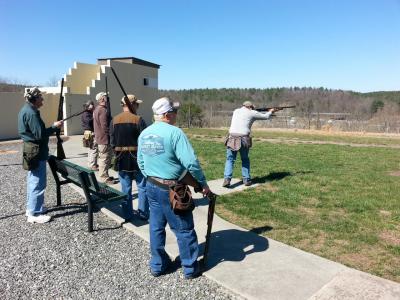 People at the skeet and trap shooting range