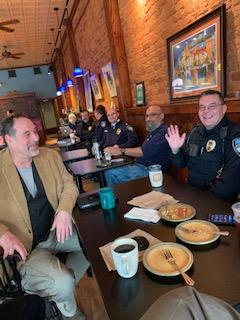 Citizens participating in Coffee with a Cop